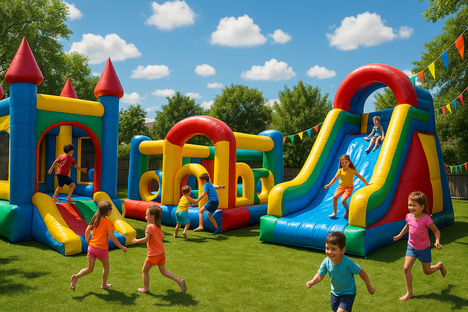 bouncy houses